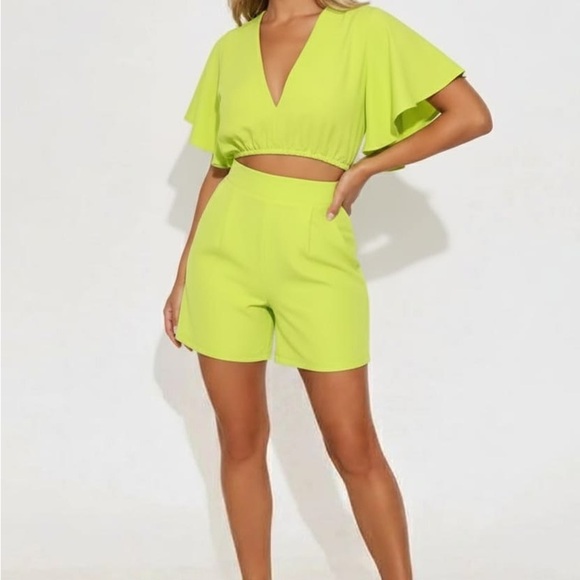 Neon Green Two-Piece Set - Picture 3 of 6